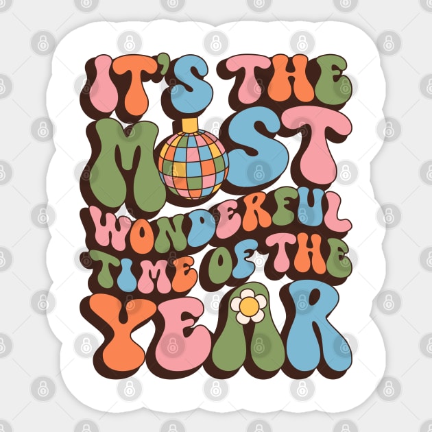 It's The Most Wonderful Time of the Year T-Shirt Sticker by Hobbybox